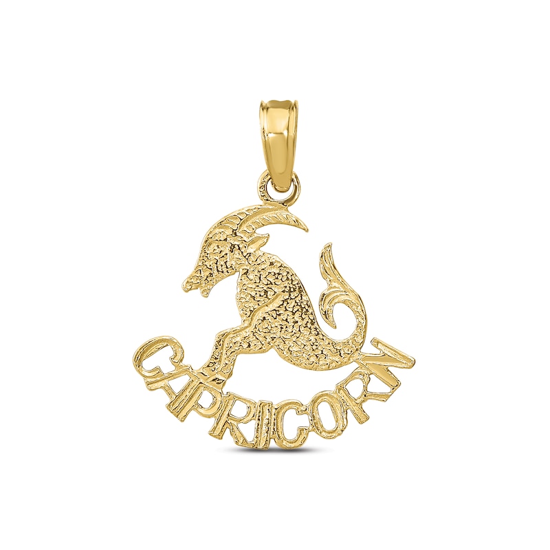 Capricorn Zodiac Charm 10K Yellow Gold