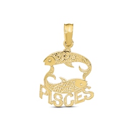 Pisces Zodiac Charm 10K Yellow Gold