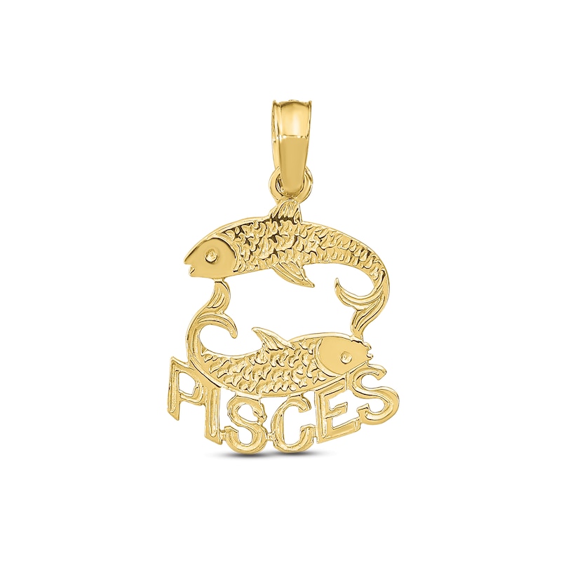 Pisces Zodiac Charm 10K Yellow Gold