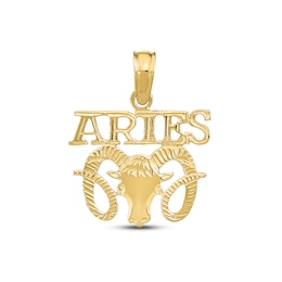 Aries Zodiac Charm 10K Yellow Gold