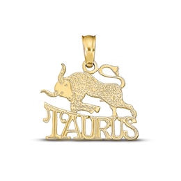 Taurus Zodiac Charm 10K Yellow Gold