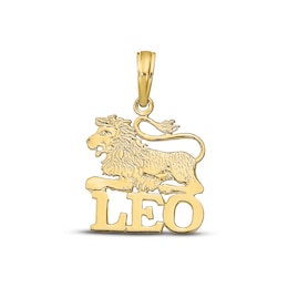 Leo Zodiac Charm 10K Yellow Gold