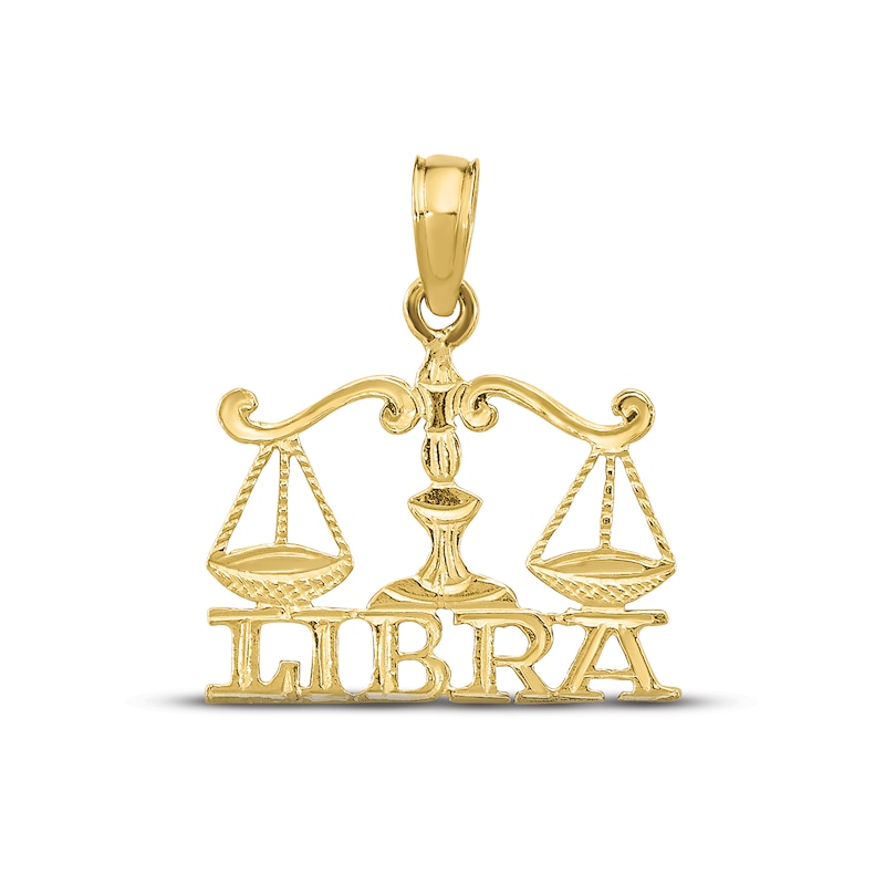 Main Image 1 of Libra Zodiac Charm 10K Yellow Gold