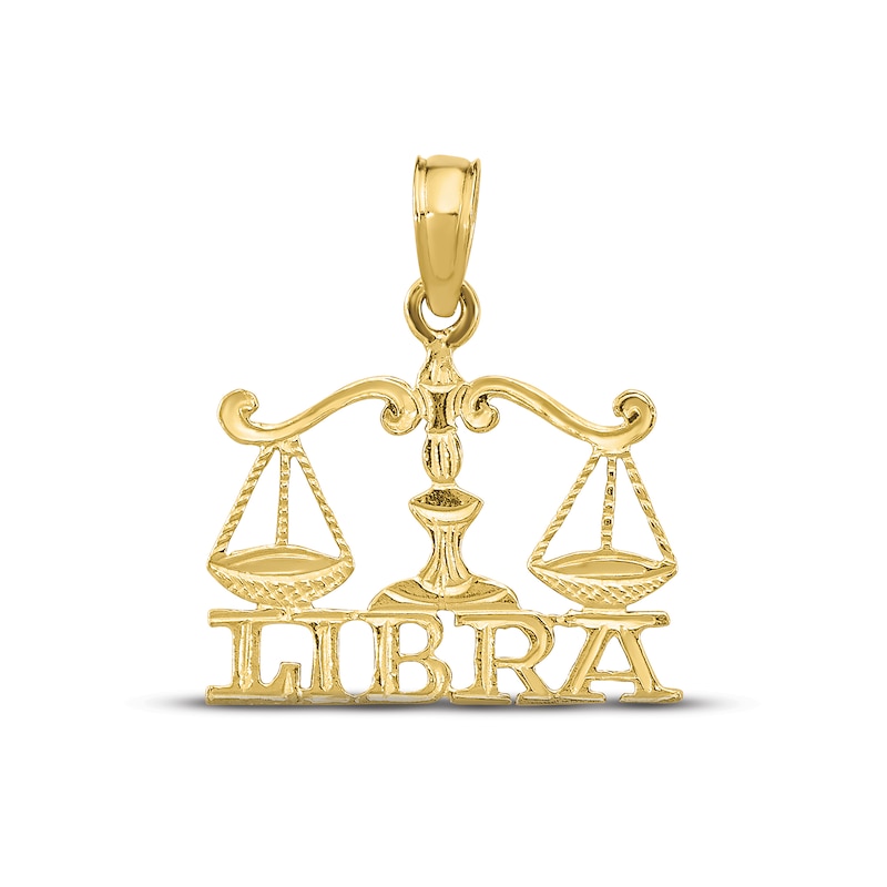 Libra Zodiac Charm 10K Yellow Gold