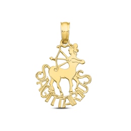 Sagittarius Zodiac Charm 10K Yellow Gold