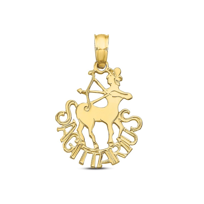 Sagittarius Zodiac Charm 10K Yellow Gold