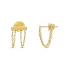 Thumbnail Image 2 of Double Chain Bar Earrings 14K Yellow Gold