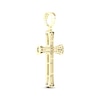 Thumbnail Image 4 of Men's Diamond Cross Charm 2 ct tw Round & Baguette-cut 10K Yellow Gold