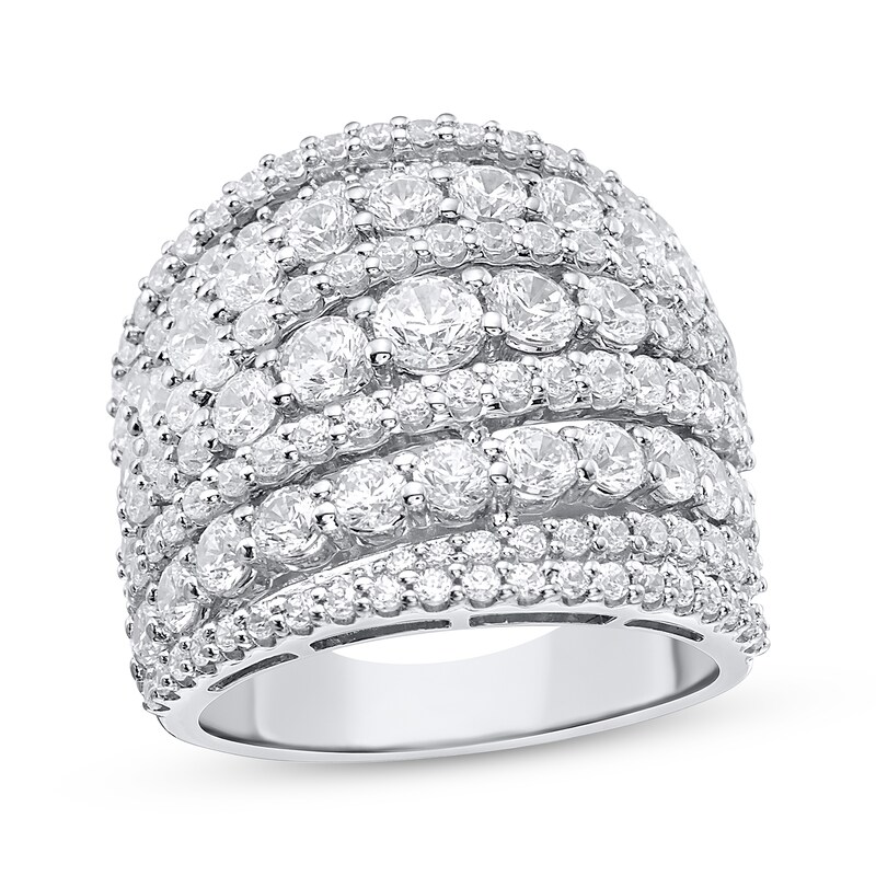 Diamond Multi-Row Ring 4 ct tw 10K White Gold