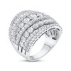 Diamond Multi-Row Ring 4 ct tw 10K White Gold