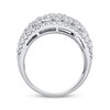 Diamond Multi-Row Ring 4 ct tw 10K White Gold