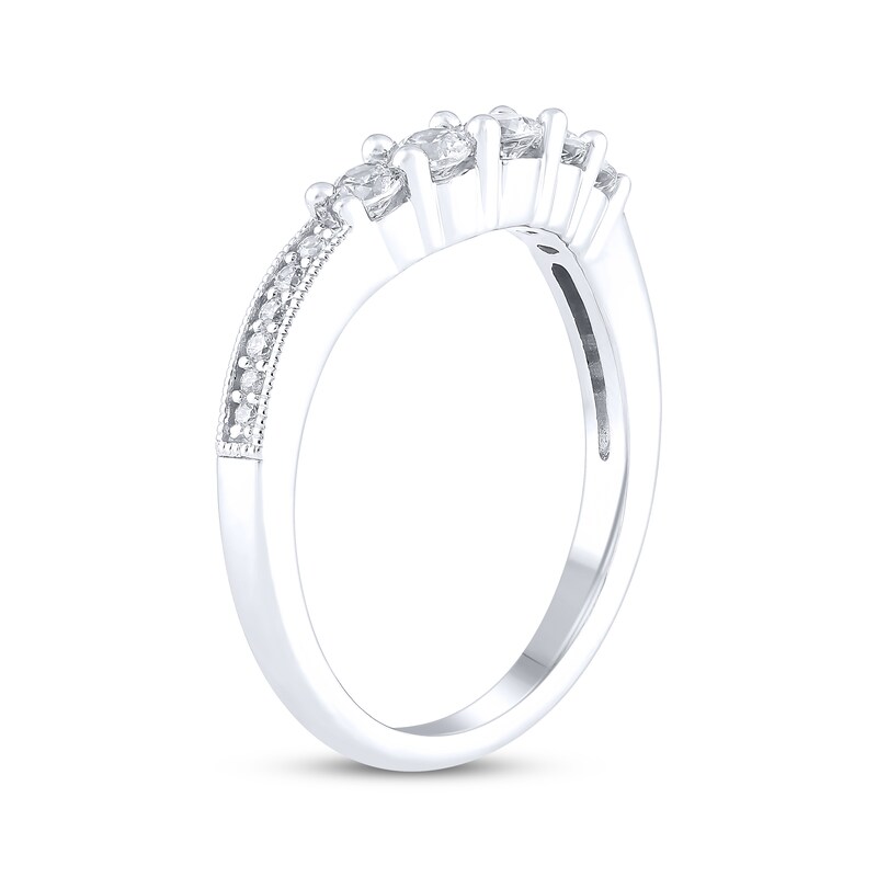 Diamond Contour Anniversary Band 1/2 ct tw 14K White Gold