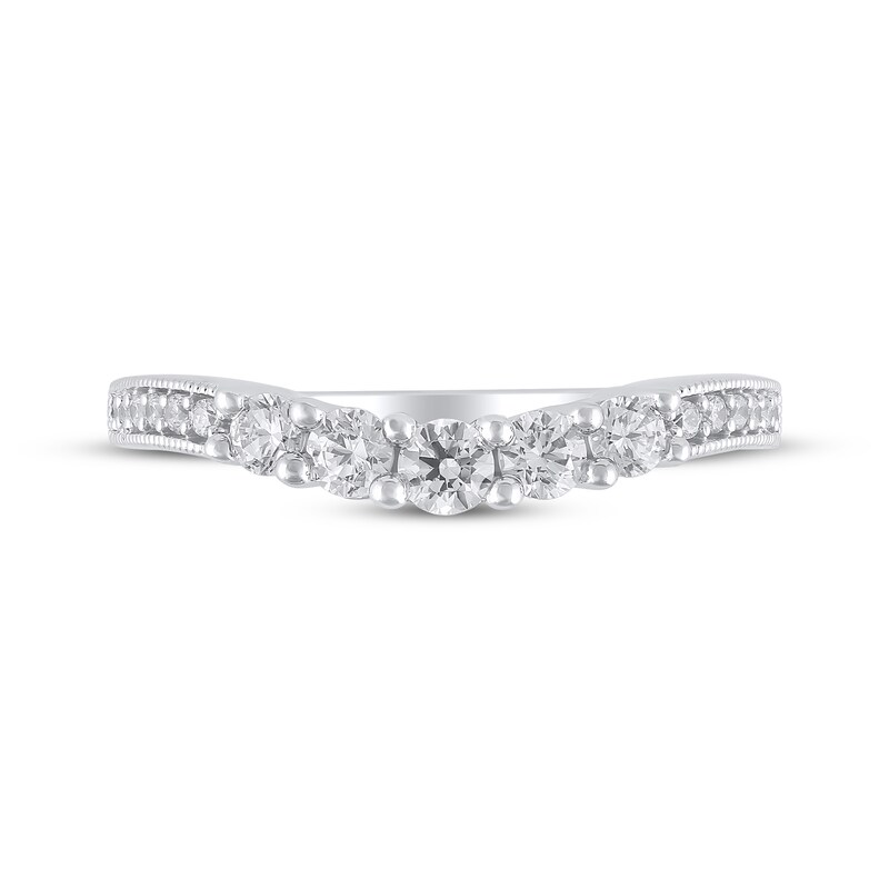 Diamond Contour Anniversary Band 1/2 ct tw 14K White Gold