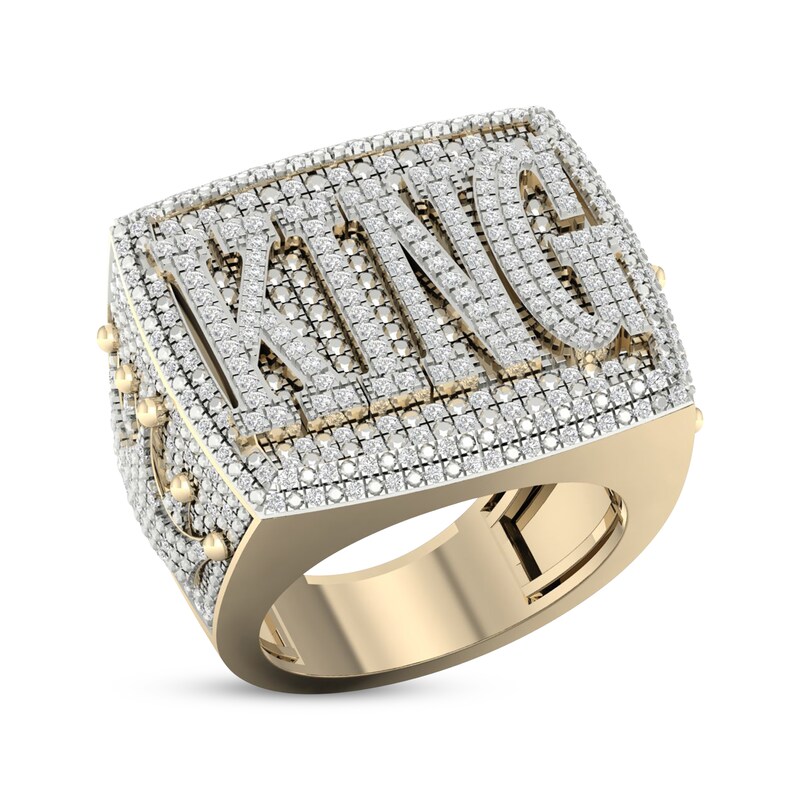 Main Image 2 of Men’s Diamond “King” Ring 1 ct tw 10K Yellow Gold