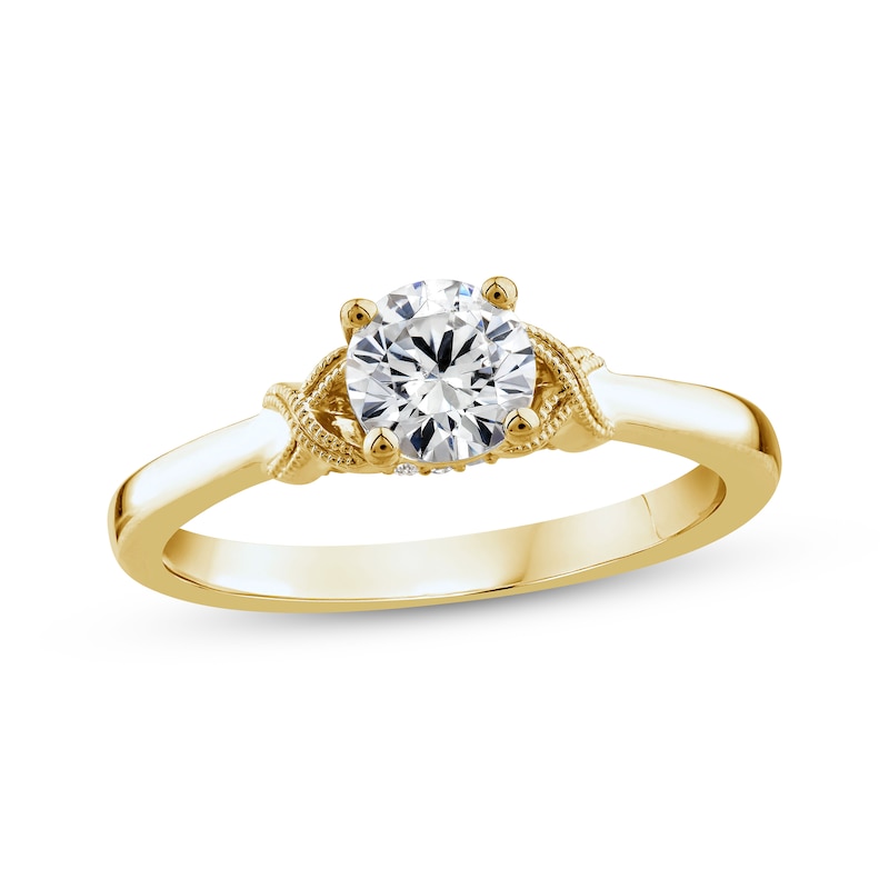 XO from KAY Round-Cut Diamond Solitaire Ring 7/8 ct tw 14K Yellow Gold ...