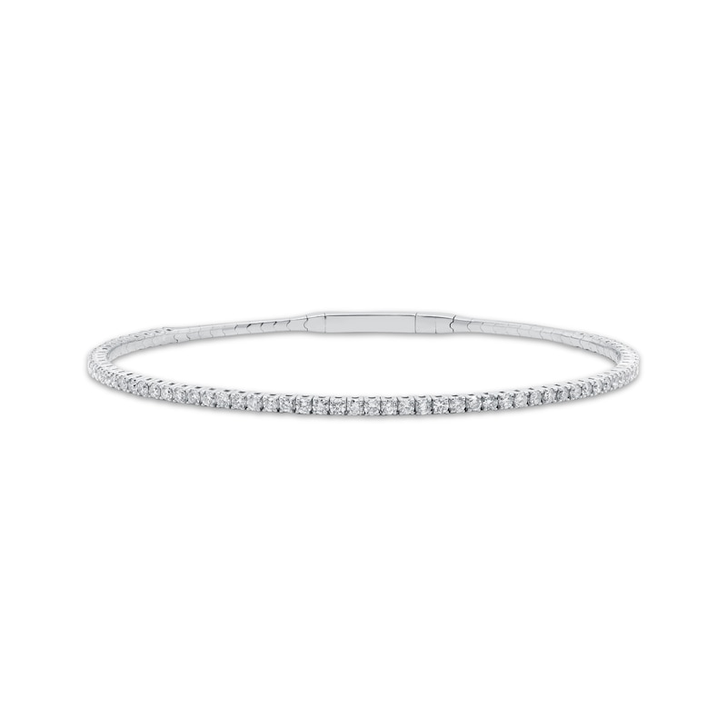 Main Image 1 of Diamond Flex Bangle Bracelet 1-1/4 ct tw 10K White Gold