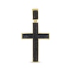 Thumbnail Image 1 of Men's Black Diamond Cross Charm 1/2 ct tw 10K Yellow Gold