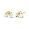 Thumbnail Image 0 of Children's Enamel Rainbow Stud Earrings 14K Yellow Gold