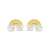 Thumbnail Image 1 of Children's Enamel Rainbow Stud Earrings 14K Yellow Gold