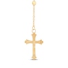 Thumbnail Image 1 of Rosary Necklace with Diamond-Cut Beads 14K Tri-Tone Gold 17"