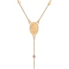 Thumbnail Image 2 of Rosary Necklace with Diamond-Cut Beads 14K Tri-Tone Gold 17"