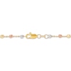 Thumbnail Image 3 of Rosary Necklace with Diamond-Cut Beads 14K Tri-Tone Gold 17"