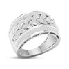 Thumbnail Image 2 of Adore Men's Diamond Braided Faux-Stack Ring 7/8 ct tw 10K White Gold