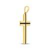 Thumbnail Image 2 of Men's Black Enamel Cross Charm 14K Yellow Gold