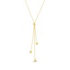 Thumbnail Image 1 of Ball Tassel Lariat Chain Necklace 14K Yellow Gold 17"