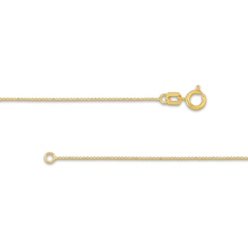 Main Image 3 of Ball Tassel Lariat Chain Necklace 14K Yellow Gold 17"