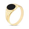 Thumbnail Image 2 of Black Enamel Oval Signet Ring 14K Yellow Gold