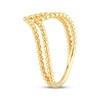 Thumbnail Image 2 of Beaded Two-Row Chevron Fashion Ring 14K Yellow Gold