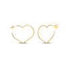 Thumbnail Image 1 of Heart-Shaped Open Hoop Earrings 14K Yellow Gold