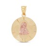 Thumbnail Image 1 of Diamond-Cut Virgin Mary Charm 14K Two-Tone Gold