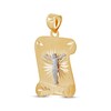 Thumbnail Image 2 of Diamond-Cut Crucifix Scroll Charm 14K Two-Tone Gold