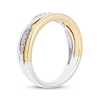 Thumbnail Image 2 of Diamond Two-Row Ring 1/8 ct tw Sterling Silver & 10K Yellow Gold