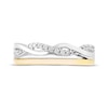 Thumbnail Image 3 of Diamond Two-Row Ring 1/8 ct tw Sterling Silver & 10K Yellow Gold