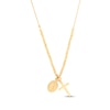 Thumbnail Image 0 of Our Lady of Guadalupe Medallion & Cross Necklace 14K Yellow Gold 18"