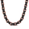 Thumbnail Image 1 of Chain Link Necklace Brown & Black Ion-Plated Solid Stainless Steel 24"