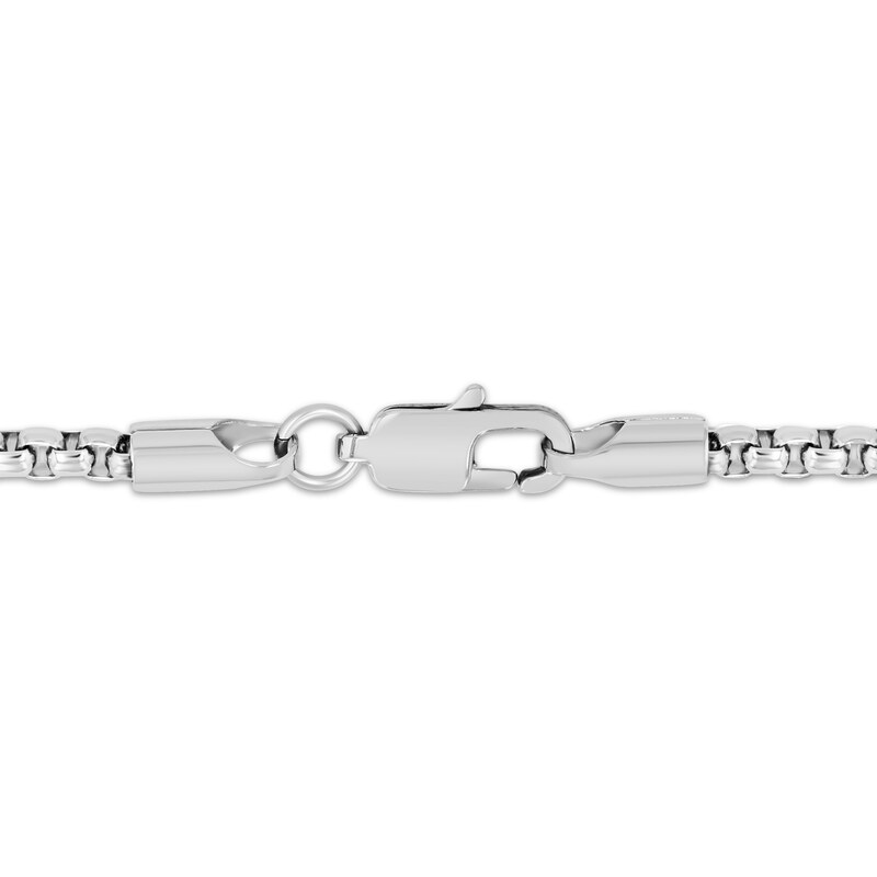 Main Image 3 of Men's Black Diamond Octagon Skull Necklace 1/4 ct tw Stainless Steel & Black Ion Plating 24"