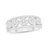 Thumbnail Image 1 of Adore Diamond Cluster Anniversary Ring 1/2 ct tw 10K White Gold