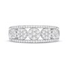 Thumbnail Image 3 of Adore Diamond Cluster Anniversary Ring 1/2 ct tw 10K White Gold
