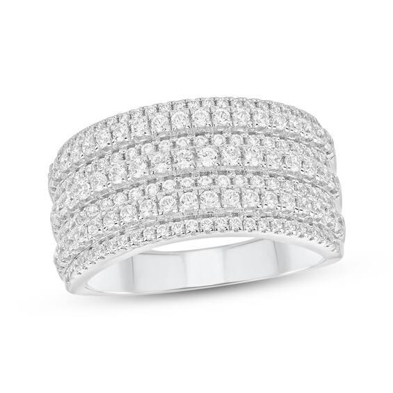 Adore Diamond Multi-Row Anniversary Ring 1 ct tw 10K White Gold