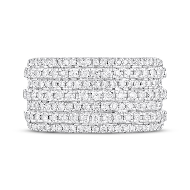 Main Image 3 of Adore Diamond Multi-Row Anniversary Ring 1 ct tw 10K White Gold