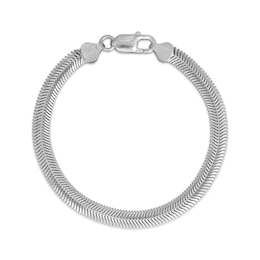 Diamond-Cut Oval Snake Chain Bracelet 6mm 92% Repurposed Semi-Solid Sterling Silver 7.5"
