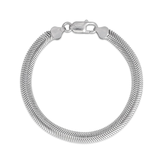 Diamond-Cut Oval Snake Chain Bracelet 6mm 92% Repurposed Semi-Solid Sterling Silver 7.5"