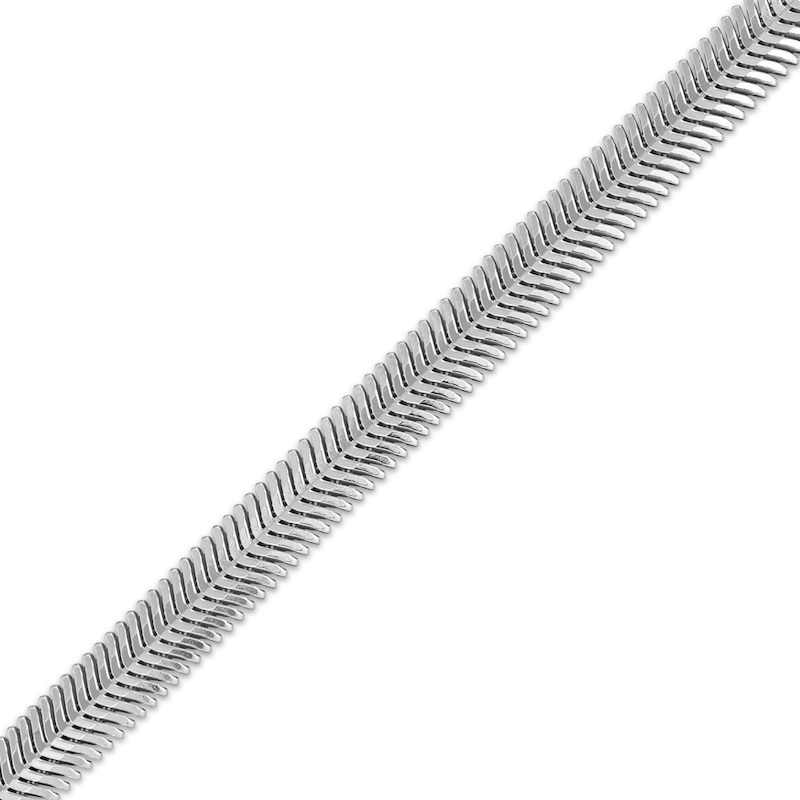 Main Image 2 of Diamond-Cut Oval Snake Chain Bracelet 6mm 92% Repurposed Semi-Solid Sterling Silver 7.5"