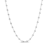 Thumbnail Image 1 of Disco Bead Station Necklace Hollow 14K White Gold 18"