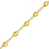 Thumbnail Image 2 of Disco Bead Station Necklace Hollow 14K Yellow Gold 18"