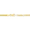 Thumbnail Image 3 of Herringbone & Curb Chain Bracelet with Circle Charm Hollow 14K Yellow Gold 7.5"